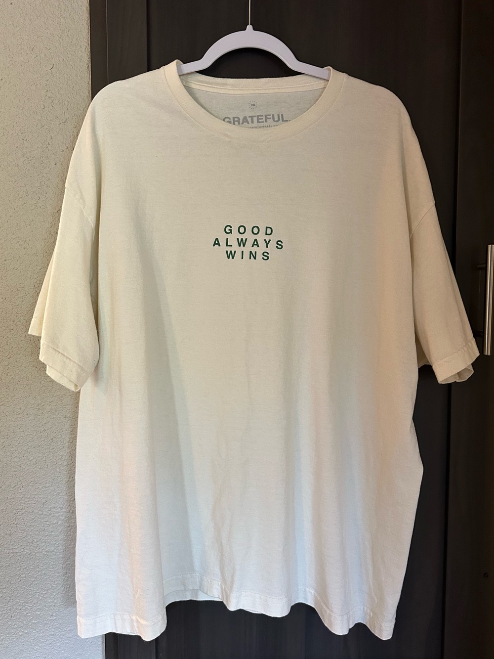 Cream Graphic Tee - Good Always Wins